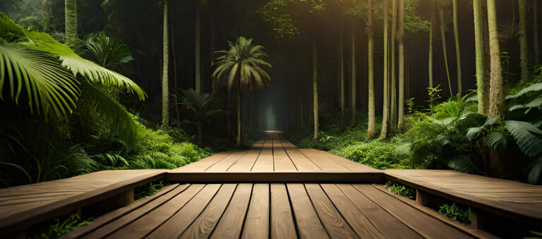 Wooden path in a jungle. Another path Rubino can help get their clients through.