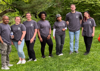 Our team cleaning up local parks on Earth Day.