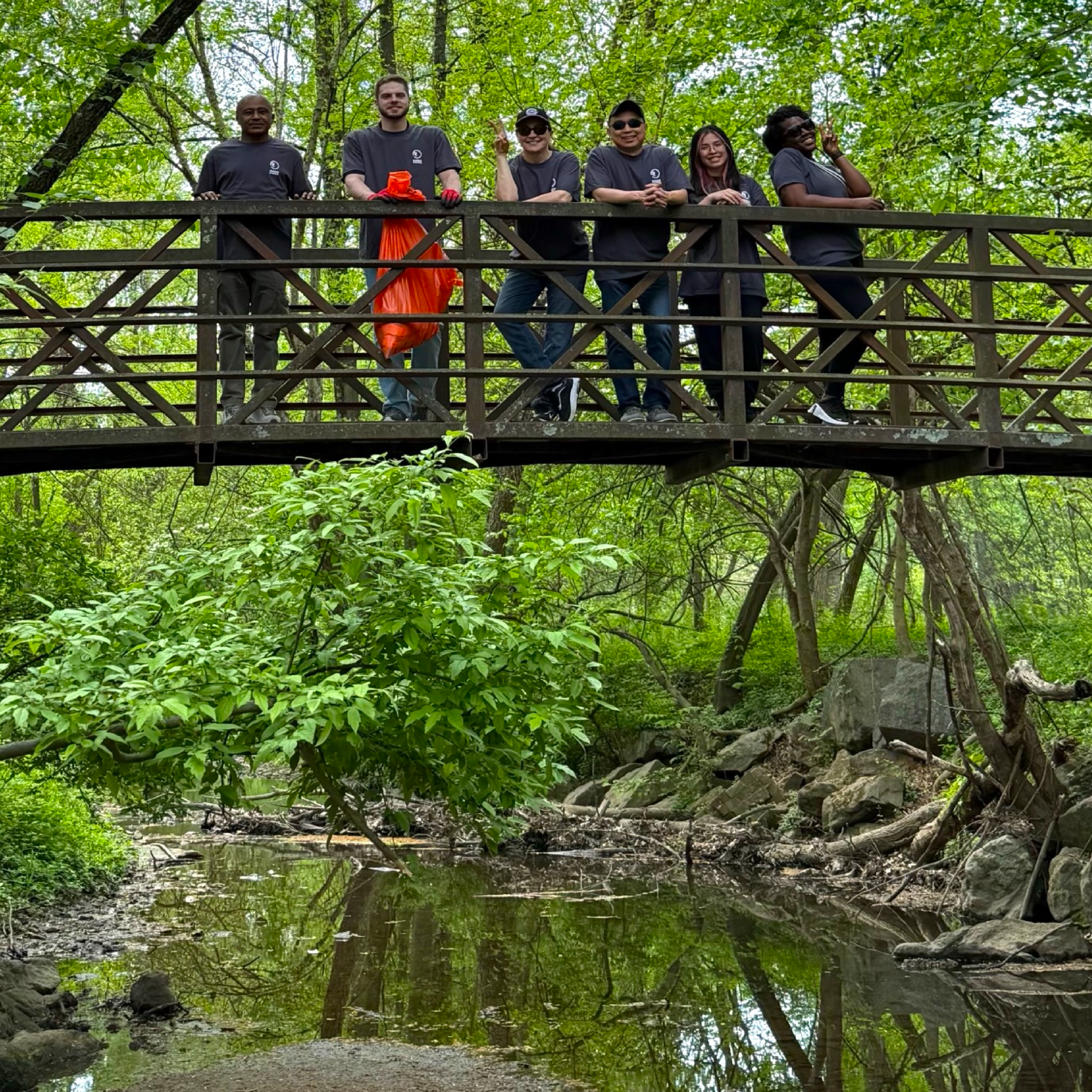 Rubino volunteers their time to clean up the local Argyle Park in Kemp Mill Maryland.