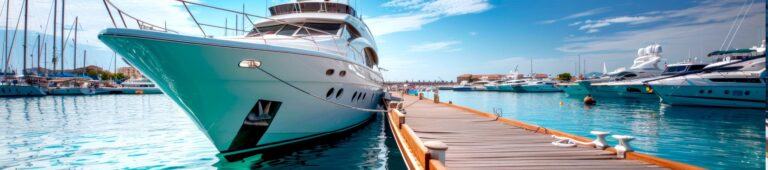 Luxury yacht sitting next to a long boardwalk
